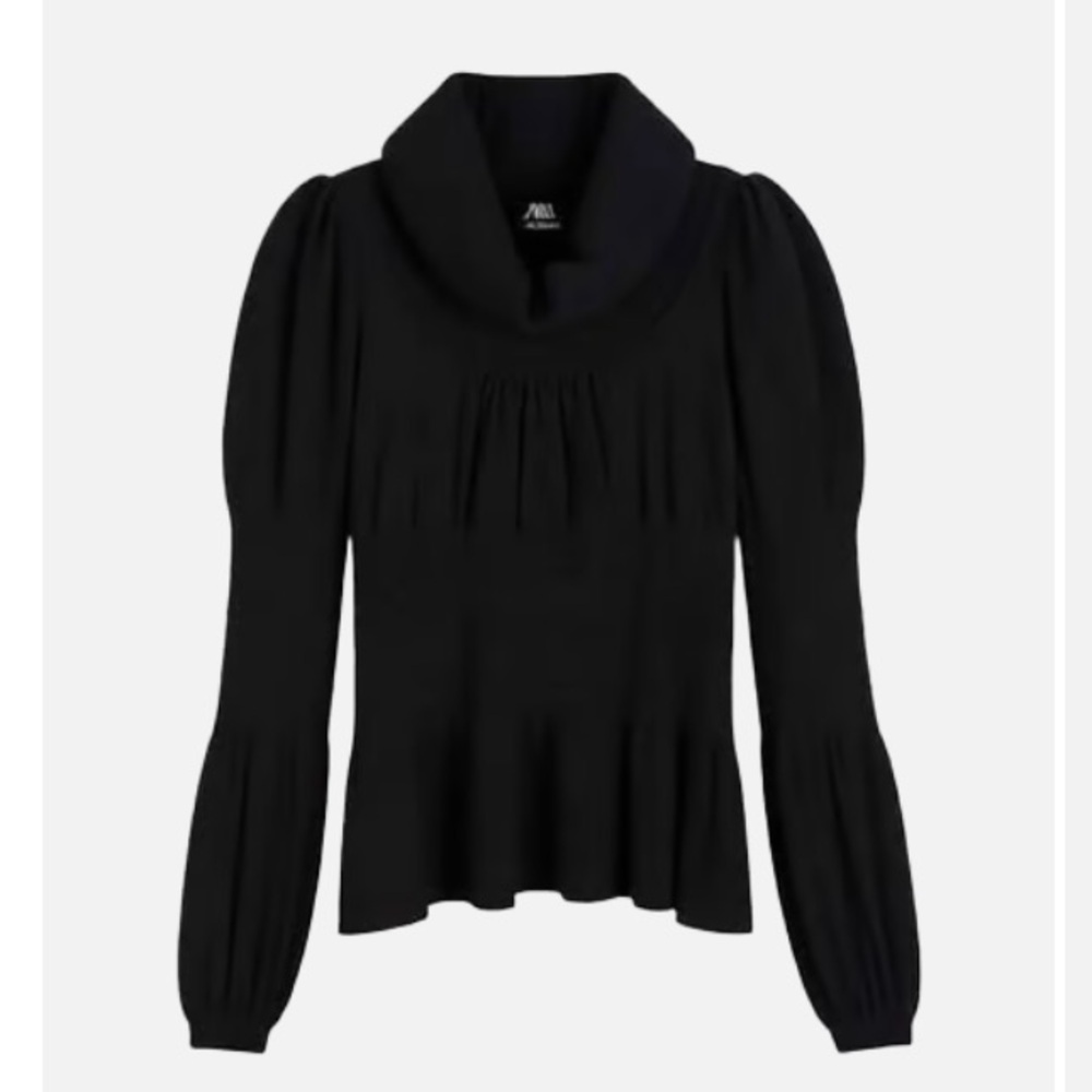 Black Cowl Neck Sweater